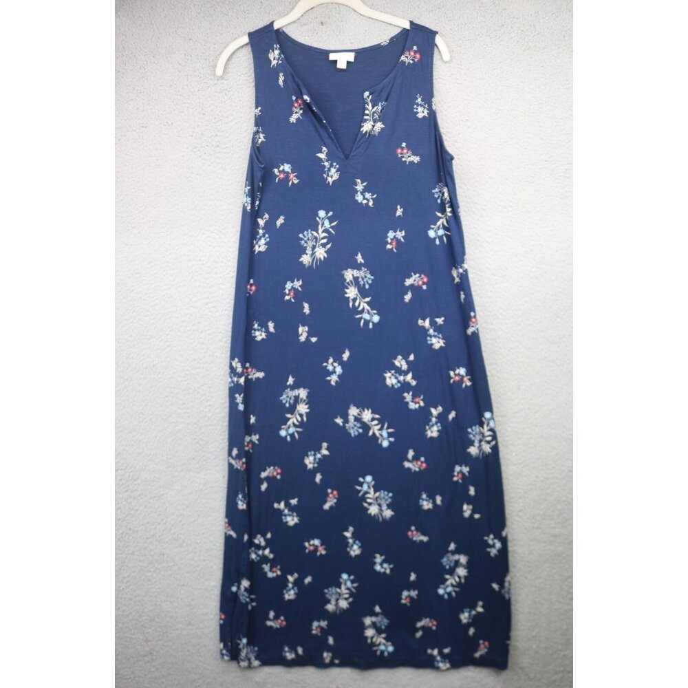 J.Jill Sleeveless Dark Floral Maxi Dress-Size Small/P-Whimsigoth-Fairy Grunge